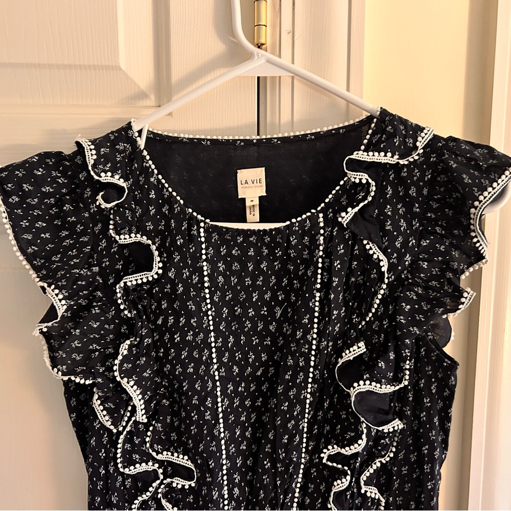 La Vie Black Ruffle Dress